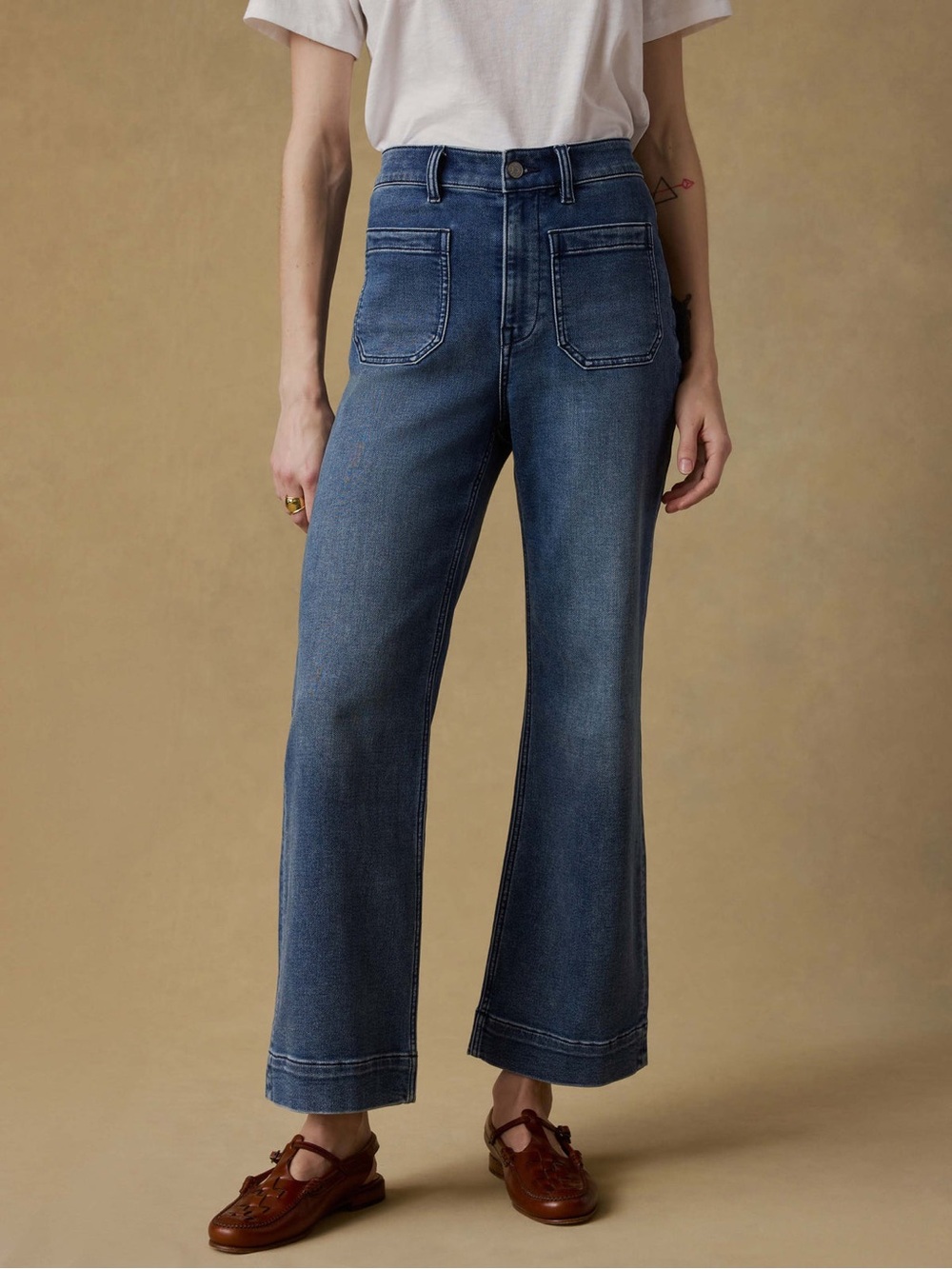 Faherty Stretch Terry Patch Pocket Ankle Pant - Riverton Size 25